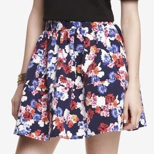 Express High Waist Floral and Blue Skirt Size 0